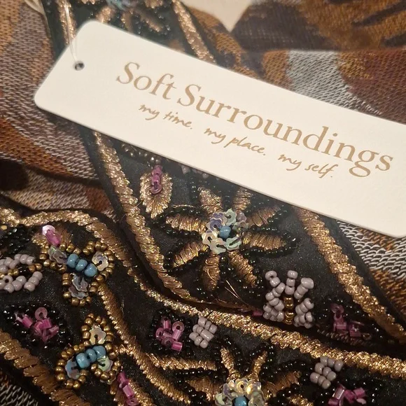 Soft Surroundings Asmara Embellished Topper wrap One size - Picture 3 of 7